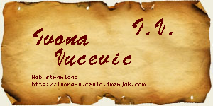 Ivona Vučević vizit kartica